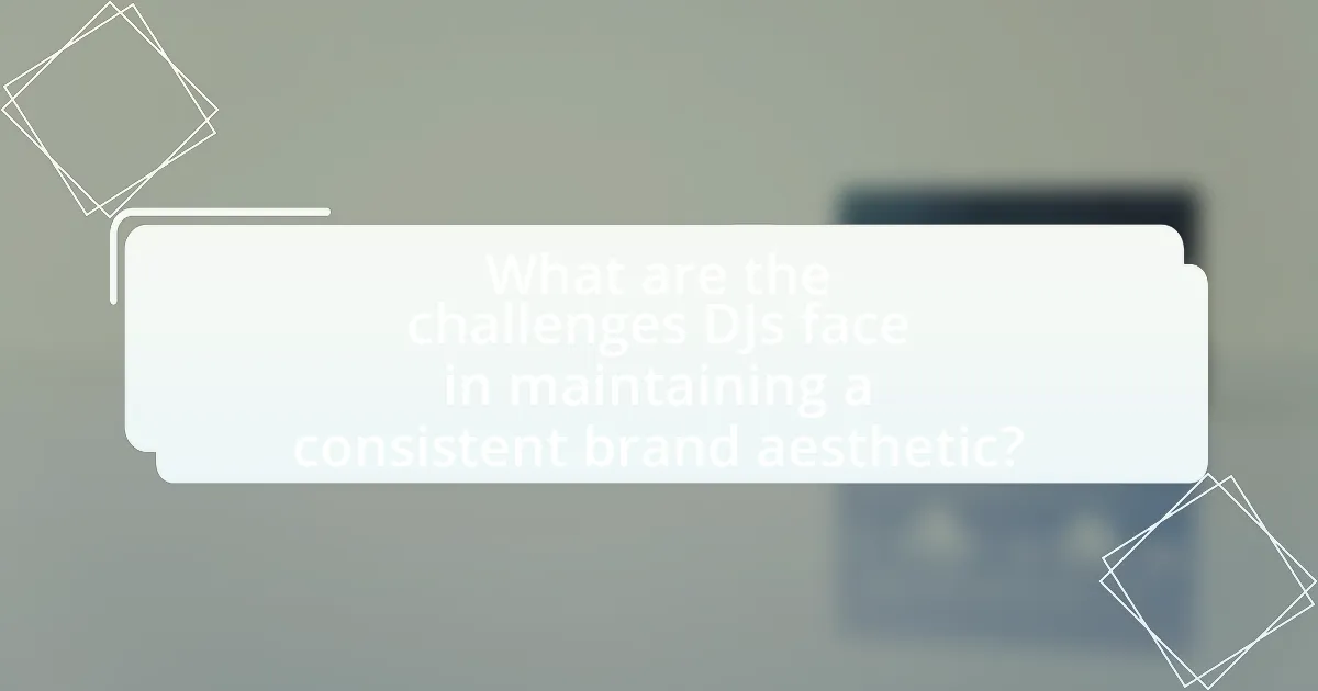 What are the challenges DJs face in maintaining a consistent brand aesthetic?